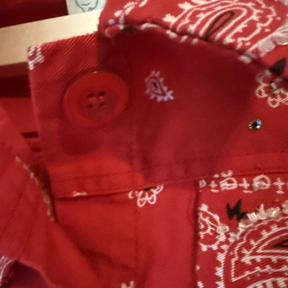 Quacker Factory Red Paisley Jacket Toddler Girls Size 4T Western Rare - Picture 5 of 9